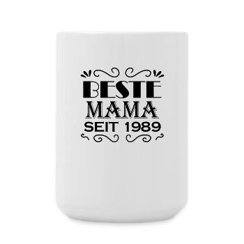 Beste Mama seit 1989 - Große Tasse 440 ml - Weiß - Vorne