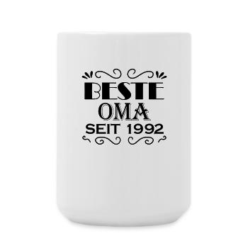 Beste Oma seit 1992 - Geschenk für die beste Oma - Große Tasse 440 ml - Weiß - Vorne
