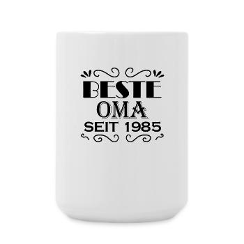 Beste Oma seit 1985 - Geschenk für die beste Oma - Große Tasse 440 ml - Weiß - Vorne