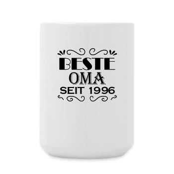 Beste Oma seit 1996 - Geschenk für die beste Oma - Große Tasse 440 ml - Weiß - Vorne