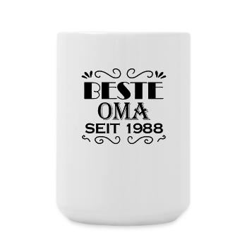 Beste Oma seit 1988 - Geschenk für die beste Oma - Große Tasse 440 ml - Weiß - Vorne