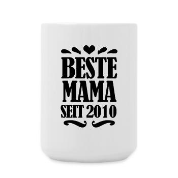 Beste Mama seit 2010 - Große Tasse 440 ml - Weiß - Vorne
