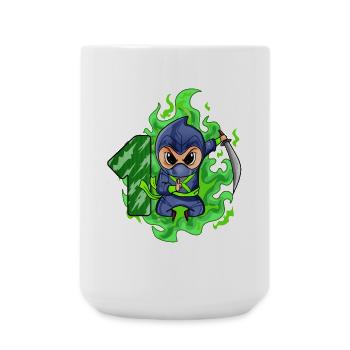 Garçon 1 an 1er anniversaire Garçon Ninja Green - Grande tasse 440 ml - blanc - Devant