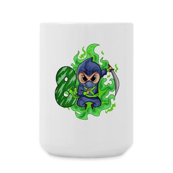 Garçon 8 ans 8ème anniversaire Garçon Ninja Green - Grande tasse 440 ml - blanc - Devant