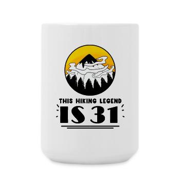 31st birthday hiker 31 years old mountain hiking - Large Mug 440 ml - white - Front