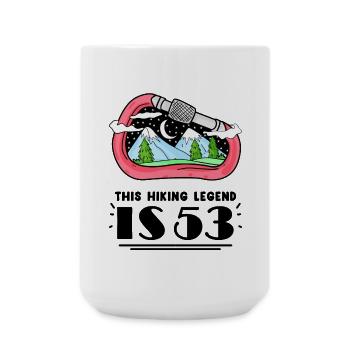 53rd birthday hiker 53 years old mountain hiking - Large Mug 440 ml - white - Front