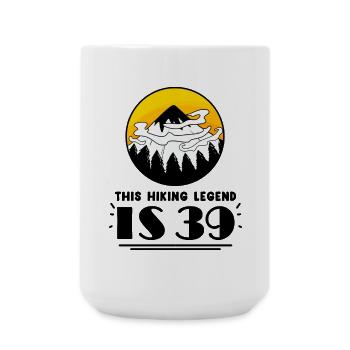 39. Geburtstag Wanderer 39 Jahre alt Berg Wandern - Große Tasse 440 ml - Weiß - Vorne