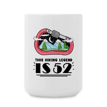 52nd birthday hiker 52 years old mountain hiking - Large Mug 440 ml - white - Front