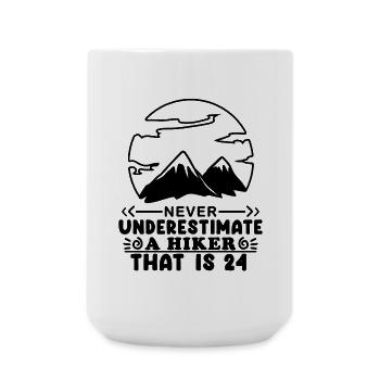 24. Geburtstag Wanderer 24 Jahre alt Berg Wandern - Große Tasse 440 ml - Weiß - Vorne