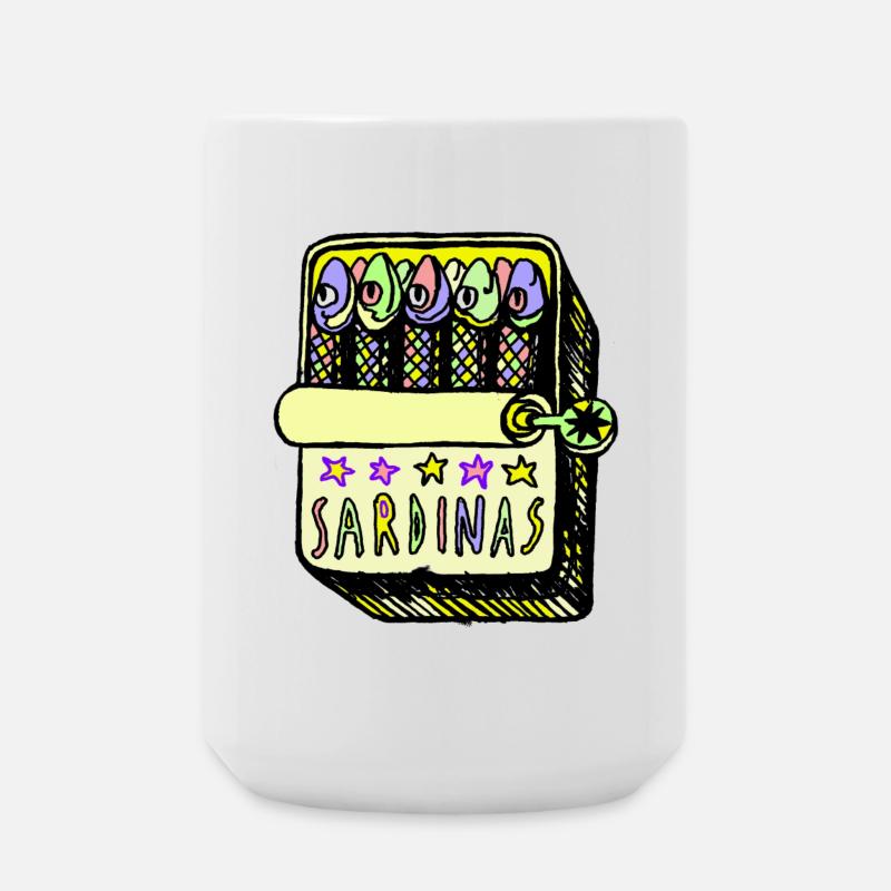 Sardinen - Große Tasse 440 ml - Weiß