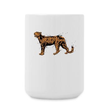 Gepard Leopard - Große Tasse 440 ml - Weiß - Vorne