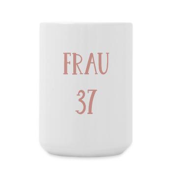 37 Geburtstag Frau Mutter Freundin 37 Jahre - Große Tasse 440 ml - Weiß - Vorne