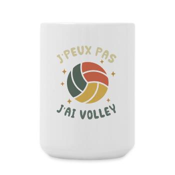 Je Peux Pas J'ai Volley Cadeau Amusant Volleyball - Grande tasse 440 ml - blanc - Devant