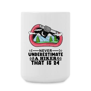 24. Geburtstag Wanderer 24 Jahre alt Berg Wandern - Große Tasse 440 ml - Weiß - Vorne