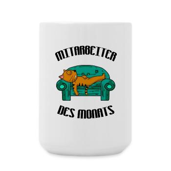 Mitarbeiter Des Monats Lustig Büro Arbeit Geschenk - Große Tasse 440 ml - Weiß - Vorne