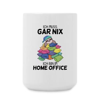 Home Office Büro Faultier Motiv - Große Tasse 440 ml - Weiß - Vorne