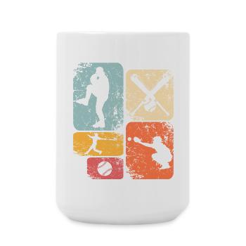 Base-ball - Grande tasse 440 ml - blanc - Devant