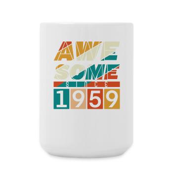 1959 Anniversaire Naissance Année de naissance millésime - Grande tasse 440 ml - blanc - Devant