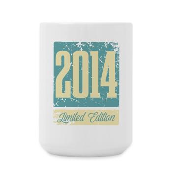 2014 Born Birthday Year of birth - Large Mug 440 ml - white - Front