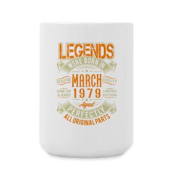1979 March Birthday Legend - Large Mug 440 ml - white - Front