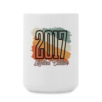 2017 Year of birth Birthday Year of construction Vintage Retro - Large Mug 440 ml - white - Front
