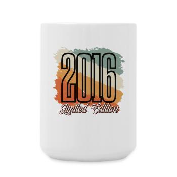 2016 Geburtsjahr Geburtstag Baujahr Vintage Retro - Große Tasse 440 ml - Weiß - Vorne