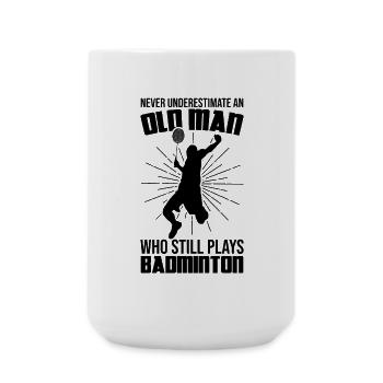 Ancien joueur de badminton - Grande tasse 440 ml - blanc - Devant