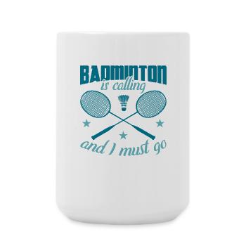 Badminton joke - Large Mug 440 ml - white - Front