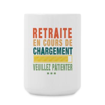 Retraite En Cours De Chargement Cadeau Retraite - Grande tasse 440 ml - blanc - Devant