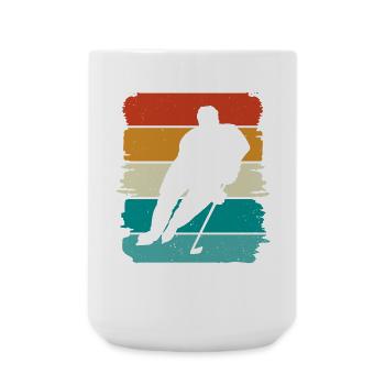Hockey sur glace - Grande tasse 440 ml - blanc - Devant