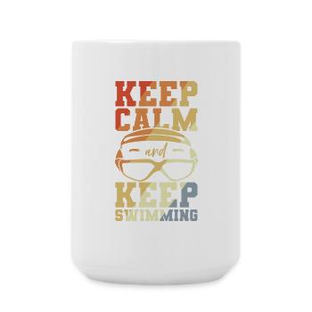 Lustiger Schwimmer Witz - Große Tasse 440 ml - Weiß - Vorne