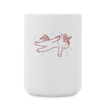 Schwimmendes Einhorn - Große Tasse 440 ml - Weiß - Vorne