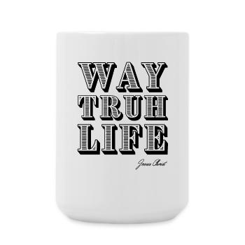 Way Truh Life, Christ - Grande tasse 440 ml - blanc - Devant