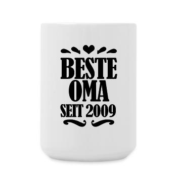 Beste Oma seit 2009 - Geschenk für die beste Oma - Große Tasse 440 ml - Weiß - Vorne