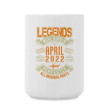 2022 April Birthday Legend - Large Mug 440 ml - white - Front