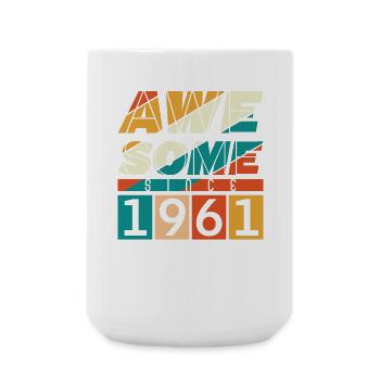 1961 Anniversaire Naissance Année de naissance millésime - Grande tasse 440 ml - blanc - Devant