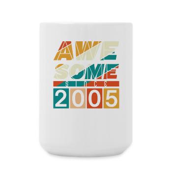 2005 Anniversaire Né Année de naissance millésime - Grande tasse 440 ml - blanc - Devant