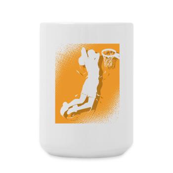 Basketball basketball players - Large Mug 440 ml - white - Front