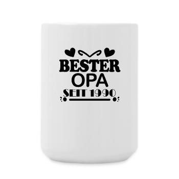 Bester Opa seit 1990 - Große Tasse 440 ml - Weiß - Vorne