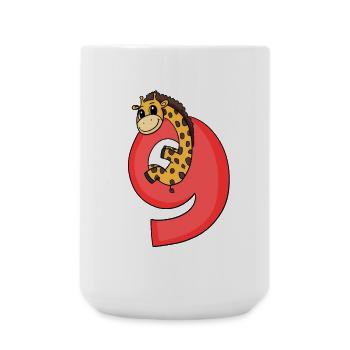 8 years old - 8th birthday with animal motif - Large Mug 440 ml - white - Front