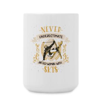 Skifahrer Ski fahren Wintersport Geschenk - Große Tasse 440 ml - Weiß - Vorne
