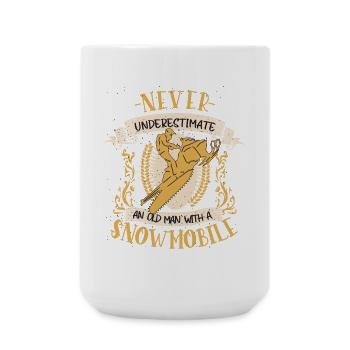 Schneemobil Schneemobilfahrer Winter Geschenk - Große Tasse 440 ml - Weiß - Vorne