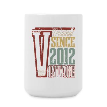 2012 Anniversaire Année de naissance Année de construction Vintage Rétro - Grande tasse 440 ml - blanc - Devant