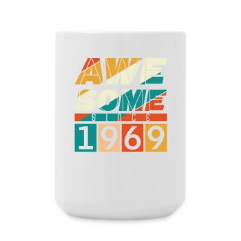 1969 Born Birthday Year of birth vintage - Large Mug 440 ml - white - Front