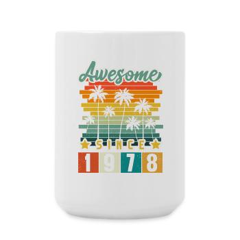 1978 Geboren Geburtstag Geburtsjahr Vintage - Große Tasse 440 ml - Weiß - Vorne