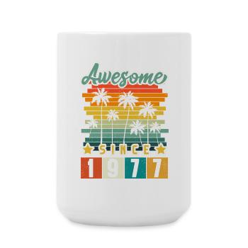 1977 Naissance Anniversaire Année de naissance millésime - Grande tasse 440 ml - blanc - Devant