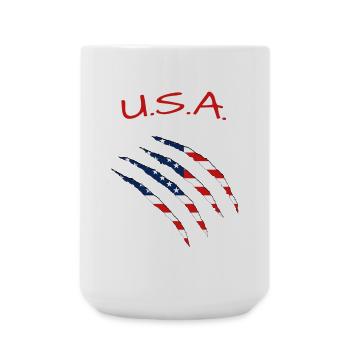 USA claw cuts America - Große Tasse 440 ml - Weiß - Vorne