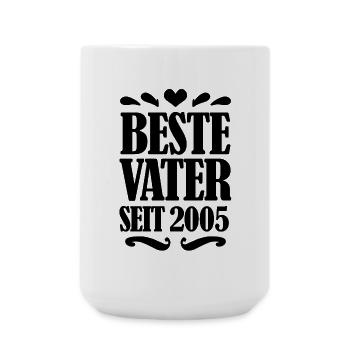Bester Vater seit 2005 - Große Tasse 440 ml - Weiß - Vorne