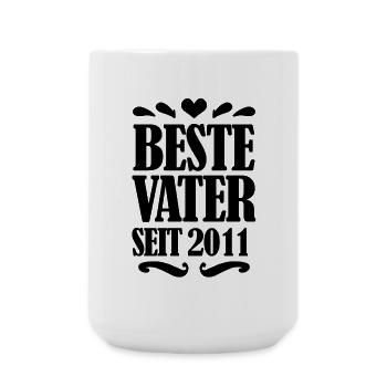 Bester Vater seit 2011 - Große Tasse 440 ml - Weiß - Vorne