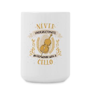 Cello Musician String Instrument Gift - Large Mug 440 ml - white - Front